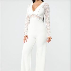 Fashion Nova Women’s Hanna Lace Cut Out Jumpsuit